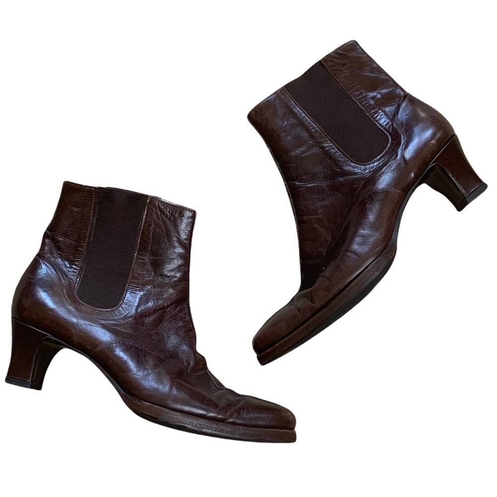 Vintage Giorgio Armani Leather Ankle Booties